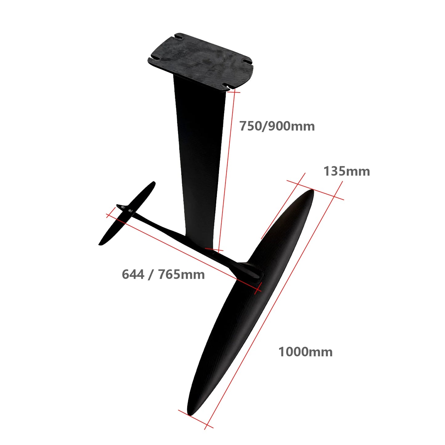 Hot Selling Advanced ART Series-V2 999 Hydrofoil Advanced Carbon Fiber 1038sqcm Ultra-Light Ultra-Fast Kite Surfing Tool