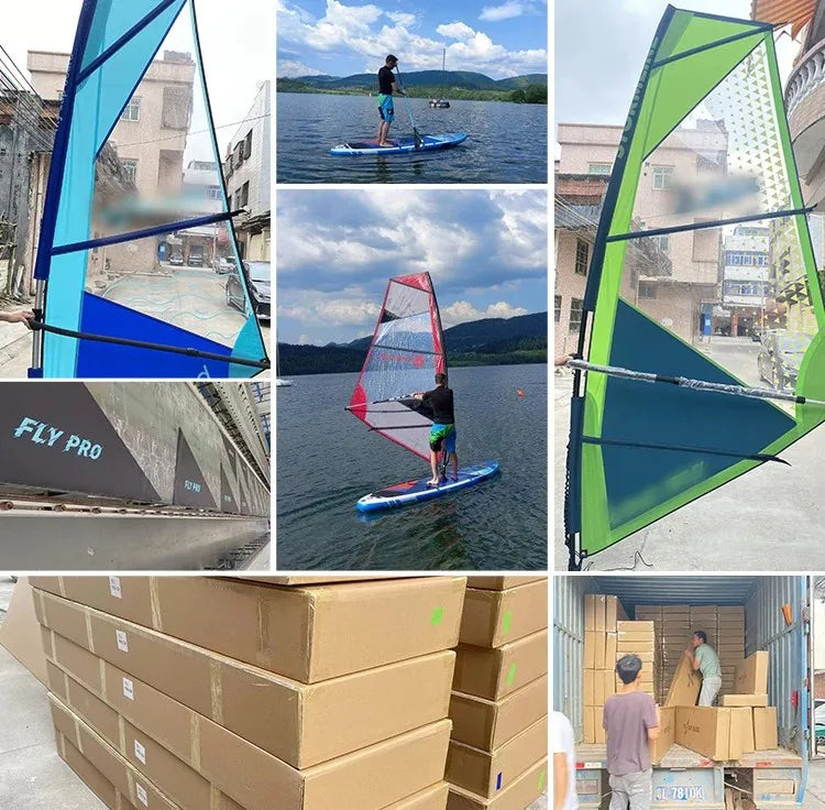 Water Surfing 2-in-1 Windsurf Sail With Sup Board Windsurfing For Smooth Sailing And Paddleboarding Inflatable Surfboard Sailing