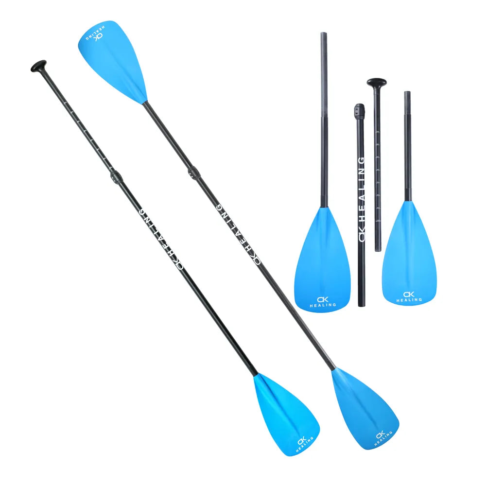 HEALING Kayak Fiberglass Sup Paddle 4Pcs Adjustable Stand Up Paddle Boards Lightweight Durable Packable Travel-Friendly Surfing