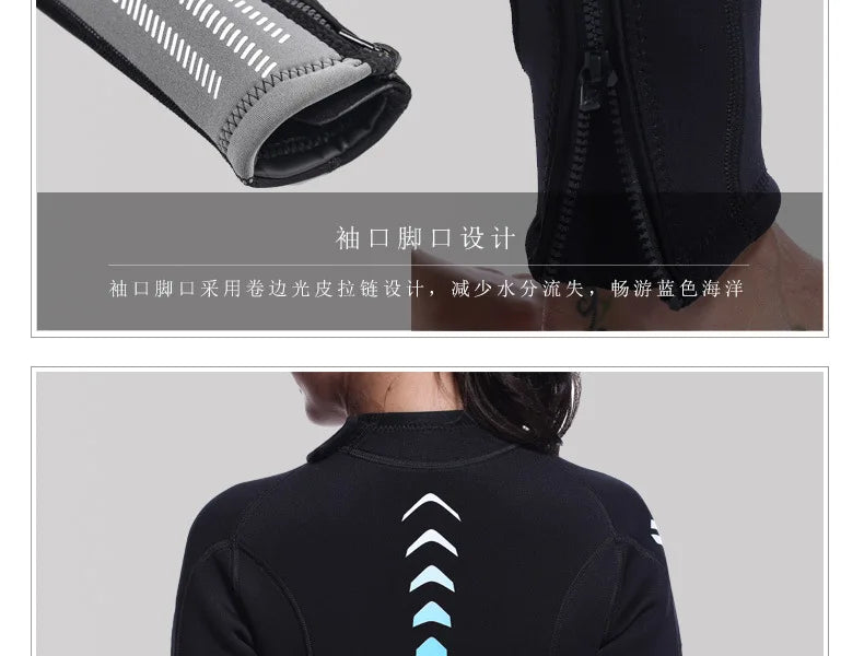3MM Neoprene Wetsuit Men Surf Scuba Equipment Underwater Fishing Spearfishing Kitesurf Swimwear WetSuit Equipment Diving Suit