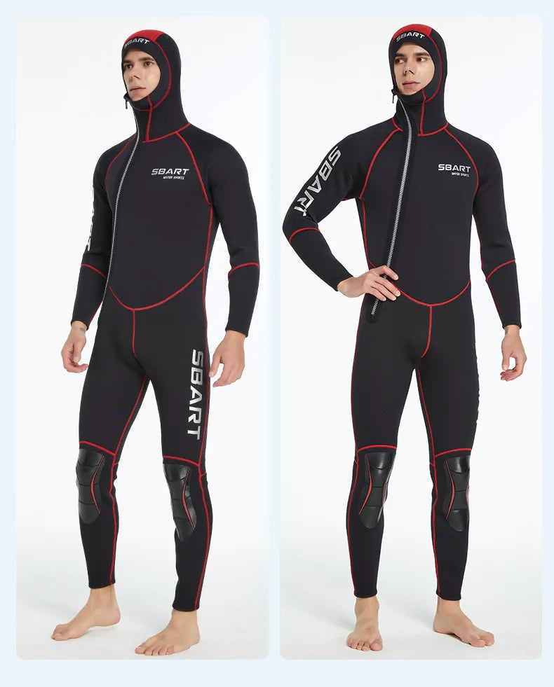 Wetsuit Surf Suit 3mm Neopreno Diving Suit Kitesurf Swimwear Underwater Spearfishing Fullbody Hooded Wetsuit One-Piece Swimsuits