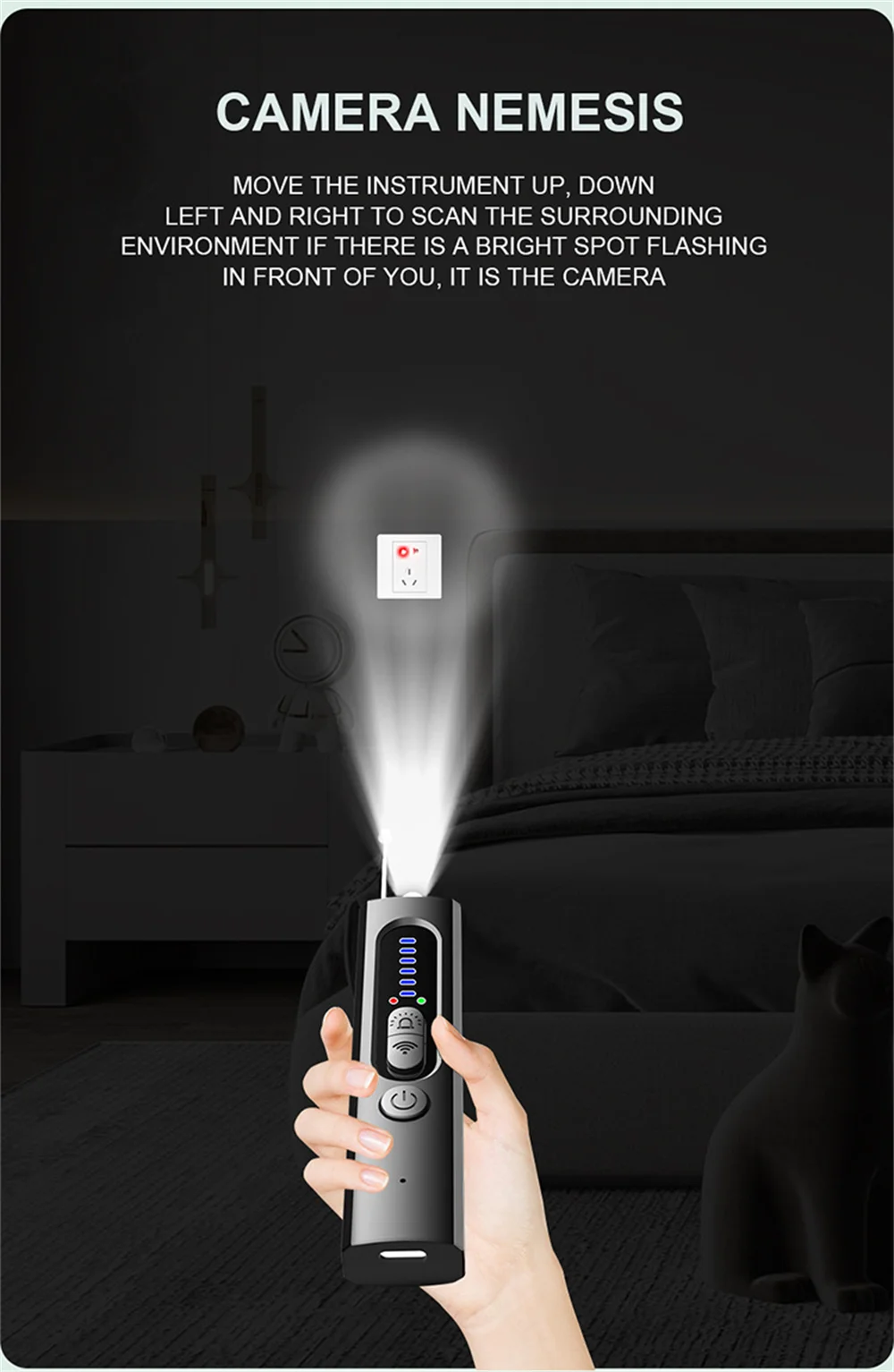 Gps Tracker Detector Multifunctional Hotel Infrared Anti-Positioning Anti-Eavesdropping Tracking Scanning Camera Detector