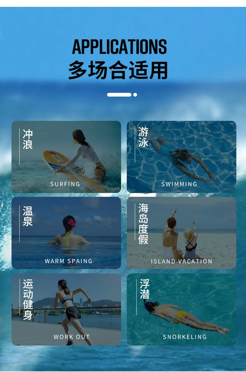 Women Surf Suit Lycra Suit Diving Rash Guard Wetsuit Snorkeling Kayaking Swimsuit Female One-Piece Swimwear Long Sleeve Kitesurf