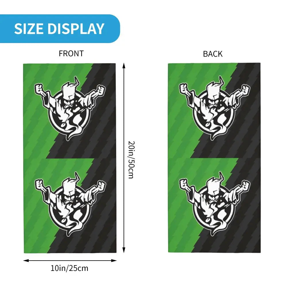 Thunderdom Music Hardcore Bandana Neck Gaiter Printed Mask Scarf Multifunctional Balaclava Outdoor Sports Unisex Breathable