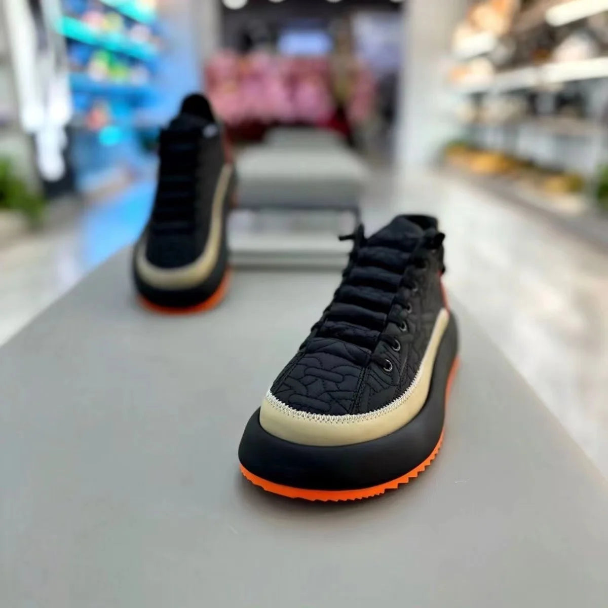 Men Chunky Sneakers Shoes Tennis Sports Slip-On Color Block Height Increased Skateboarding Walking Shoes Casual Shoes for Male