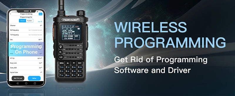 2PCS TIDRADIO 2nd Gen H8 Walkie Talkie Long Range Professional Radio Connection APP Wireless Programming Portable Radio GMRS