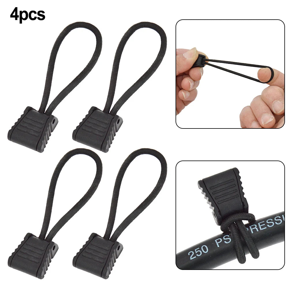 4pc Scuba Diving Dive Diver Hose Clip Retainer Holder Elastic Bungee Rope Tap Lightweight 6.5 Cm Diving Snorkel Attachment Rope