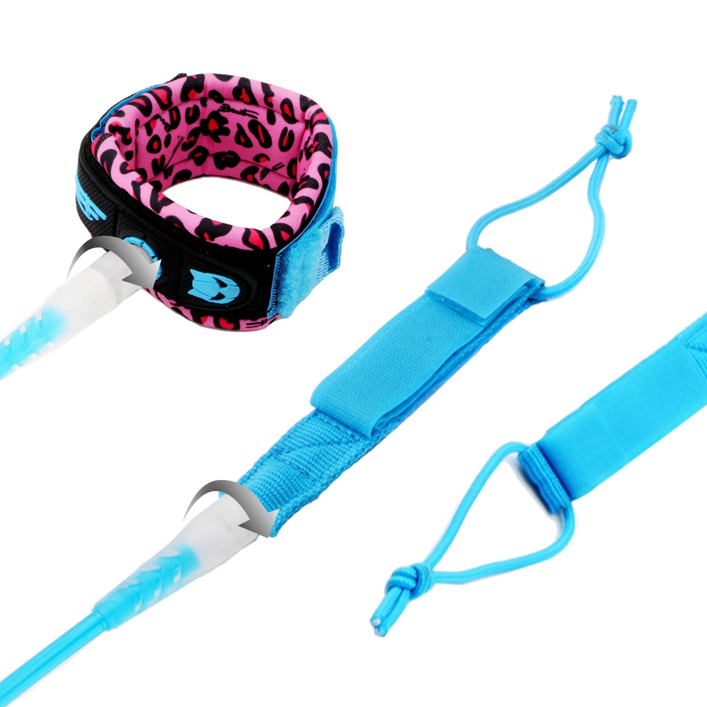 7mm Thick 6ft/8ft Longboard Foot Rope Surfing Leash Surfboard Foot Leash TPU Stainless Swivels Surfboard Leash Surf Leg Rope