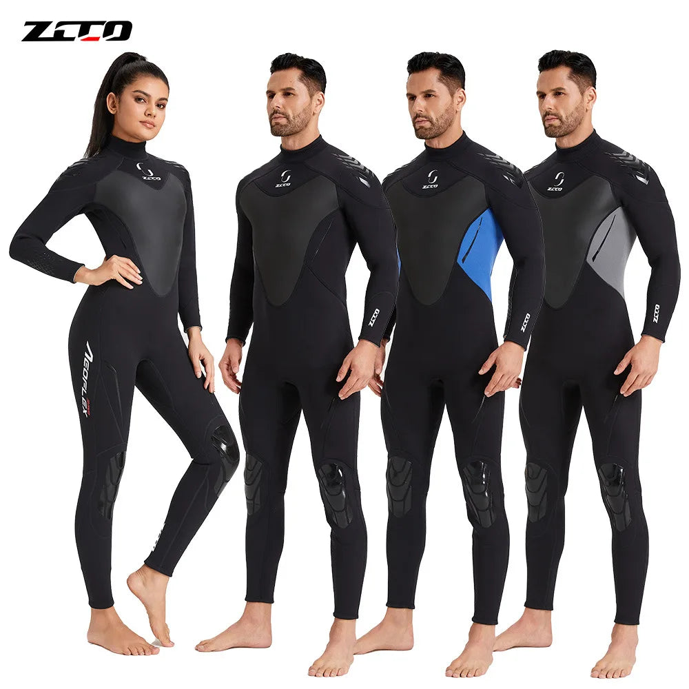 Women Men 3mm Neoprene Wetsuits Full Body Scuba Diving Suit  Snorkeling Surfing Swimming Long Sleeve Keep Warm Water Wetsuits