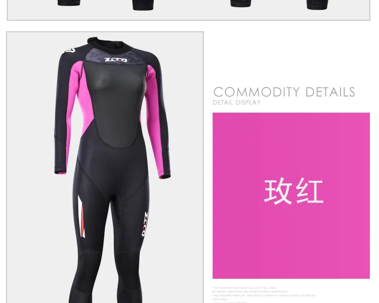 Wetsuit Men Women 3mm Neopreno Surf Suit Kitesurf Winter Swimwear Roupa De Mergulho Swimsuits Rash Guards Scuba Diving Suit