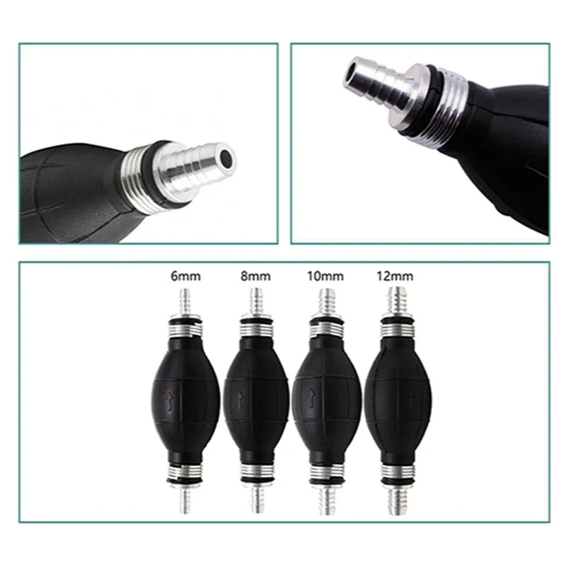 10mm Motorcycle Hand Gas Oil Pump Car Boat Gasoline Diesel Transfer Sucker Pipe Manual Fuel Pumps Water Injection Quality Rubber
