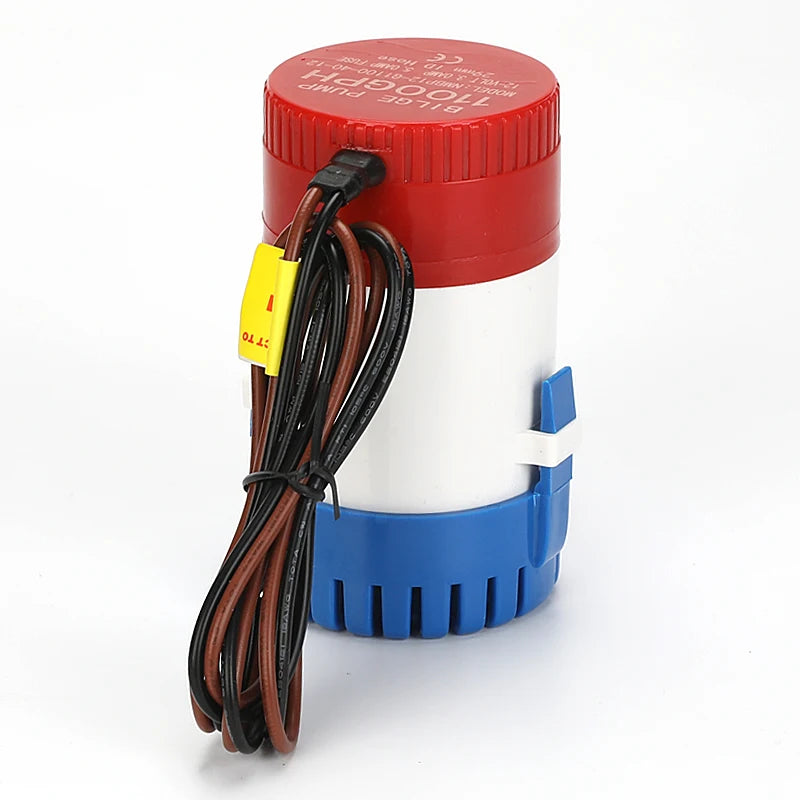 12v 24v 220v 60l/min 1100gph bomba de esgoto mini bombas de barco 12 v submersível caiaque regra água 24 volts jardim enxaguamento lavagem de carro banho