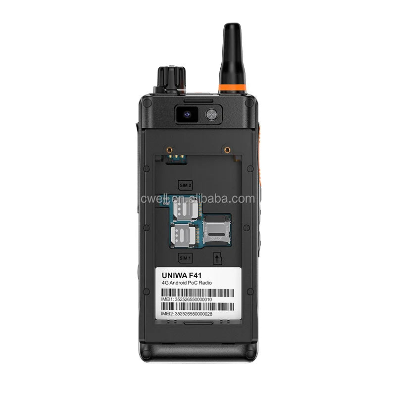 UNIWA F41 Walkie Talkie 4600mAh Battery Android 9.0 4G POC SOS RealPTT MT6739 Quad Core Long-lasting WiFi Speaker Communication