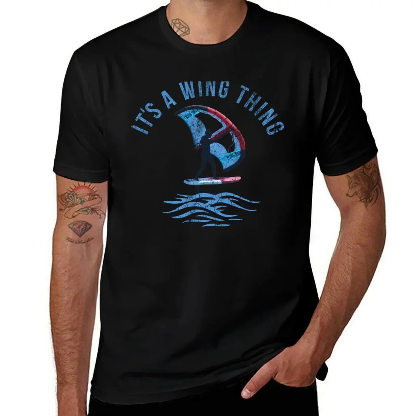 It's a wing thing Vintage Wing Foil Wing Surf Wingfoiler Wingsurfer T-Shirt summer clothes street wear sweat shirts, men