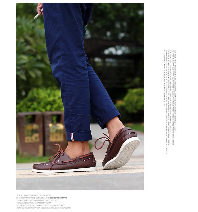 Men's Shoes Large Sailing Korean Edition Trendy Driving Dou Dou Casual Leather Shoes for Men