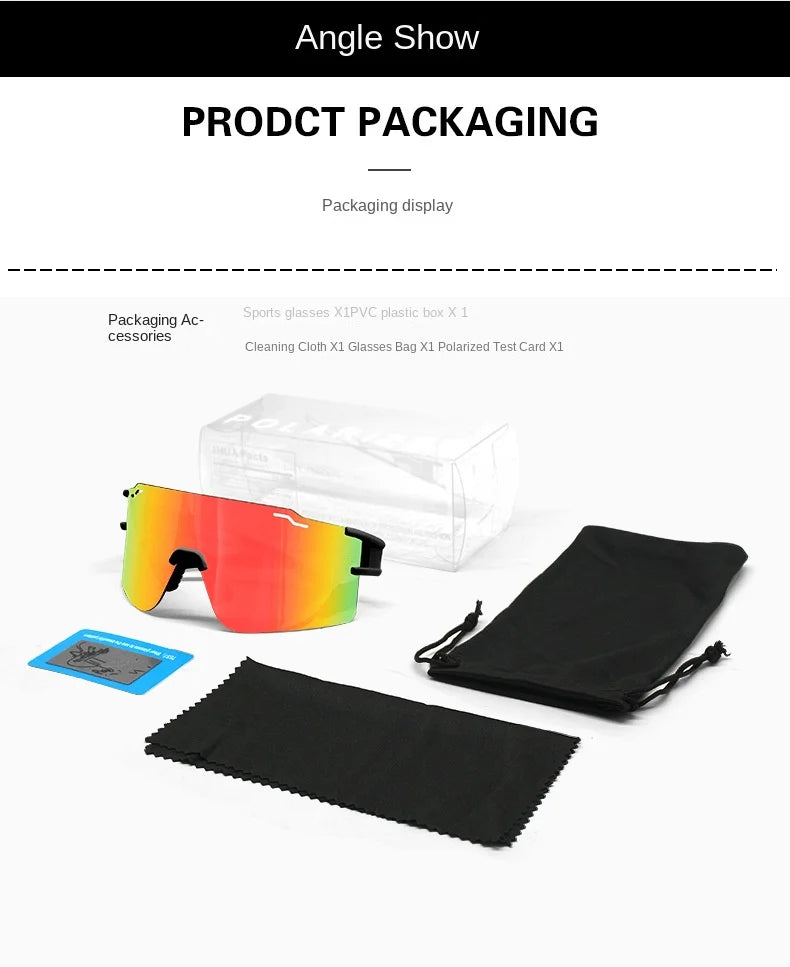 Outdoor Cycling Half Frame Glasses Sports Running Wind Sand Anti-polarized TAC Material Sports Glasses