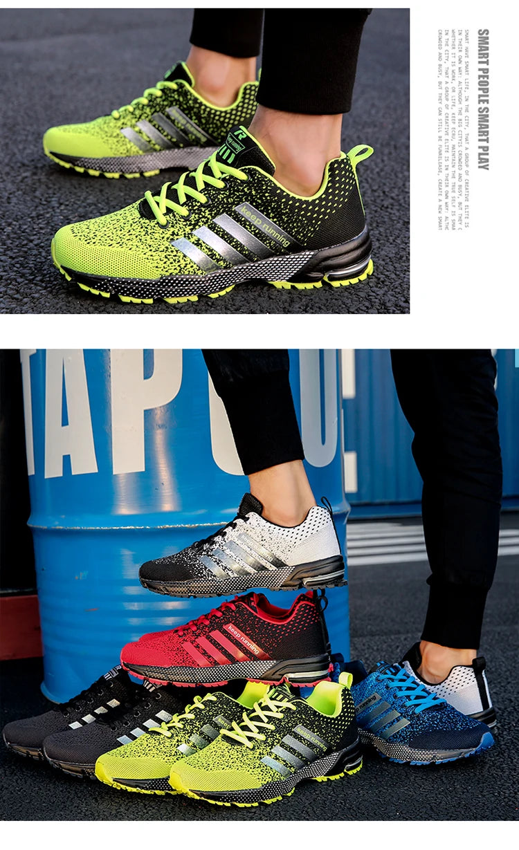 Men's and women's flats fashion casual sneakers couple walking shoes plus size breathable fitness running shoes men shoes