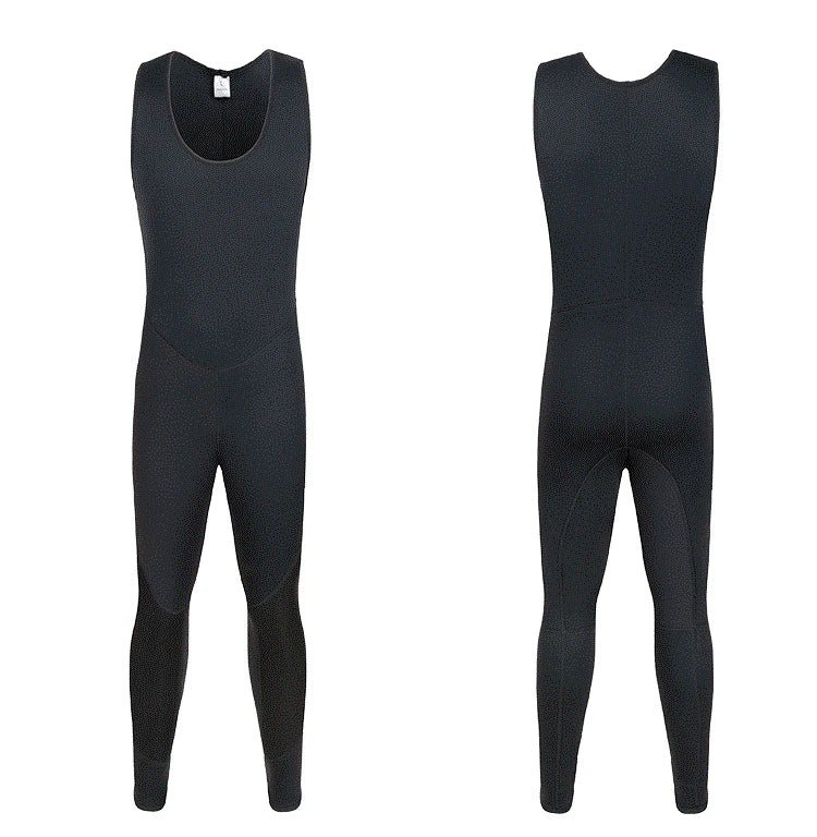 Men Sleeveless Wetsuit Vest Spearfishing Jacket  3mm neoprene swimming open water wet suit black