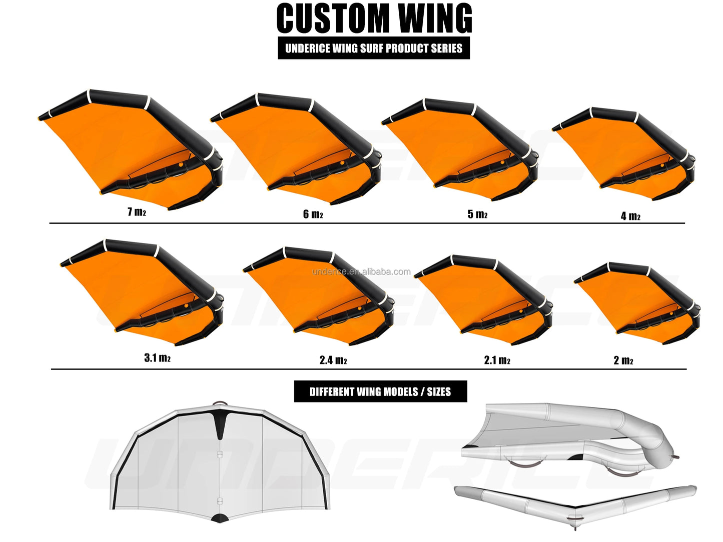 Factory Directly Provide Inflatable Wing Foil High Quality Windsurf Kite Fabric Wing Foil Water Sports Wingsurf Foil