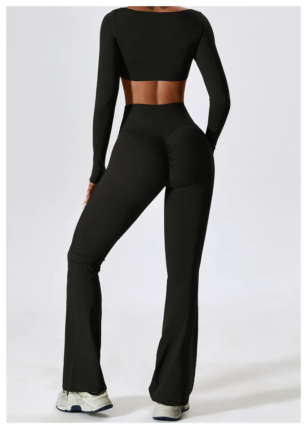 Women Workout Crop T Shirt Top Quick Dry Padded Sports Long Sleeve Gym Crop Tops Fitness Running Push Up Yoga Top