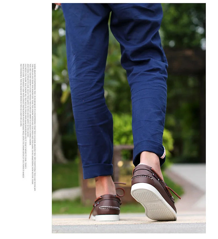 Men's Shoes Large Sailing Korean Edition Trendy Driving Dou Dou Casual Leather Shoes for Men