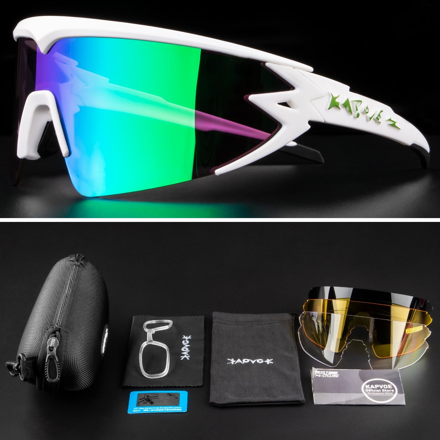 New design replace glasses frame Polarized Cycling Glasses For Man Women Bike Eyewear Cycling Sunglasses 4 Lens Goggles MTB UV