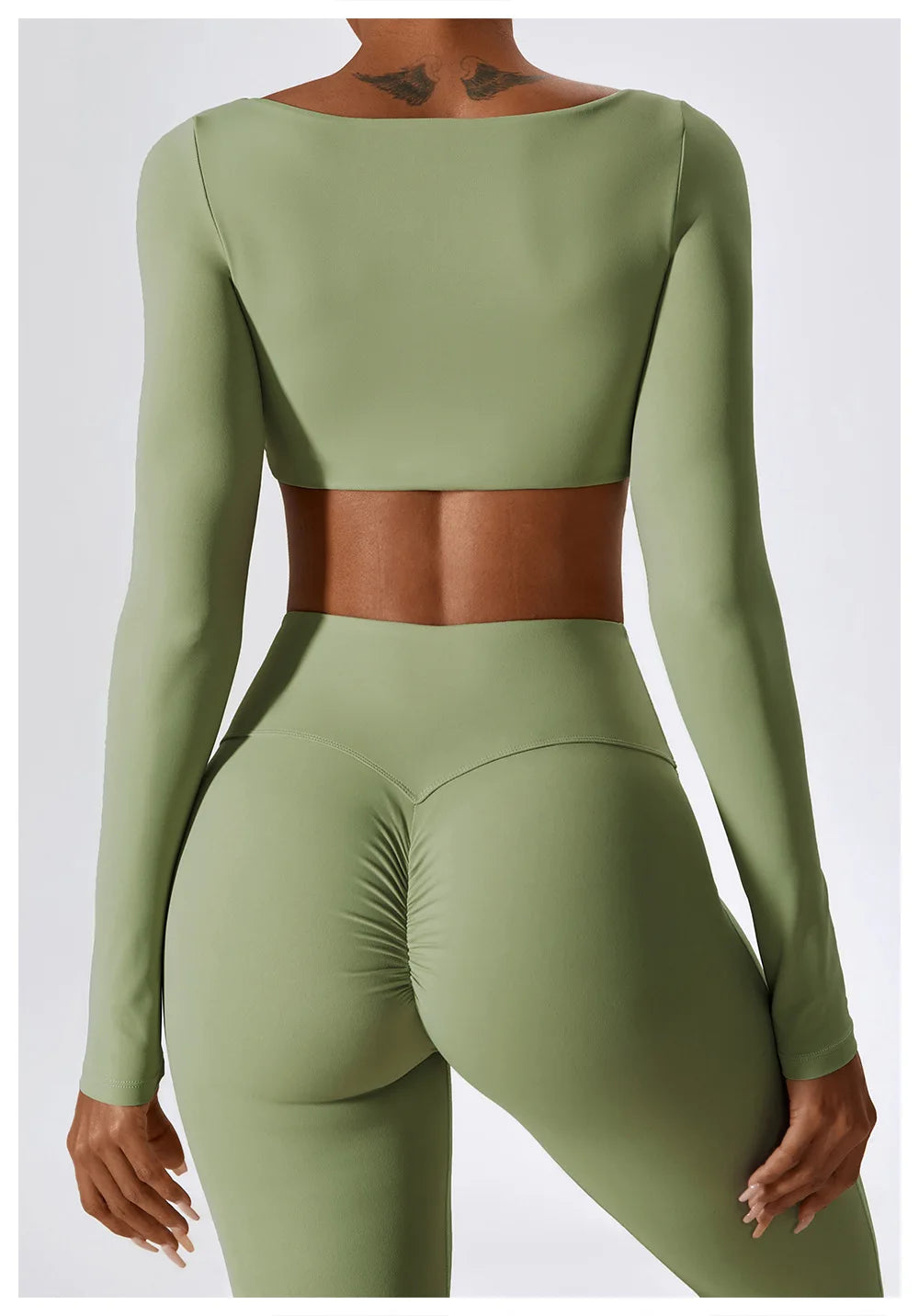 Women Workout Crop T Shirt Top Quick Dry Padded Sports Long Sleeve Gym Crop Tops Fitness Running Push Up Yoga Top