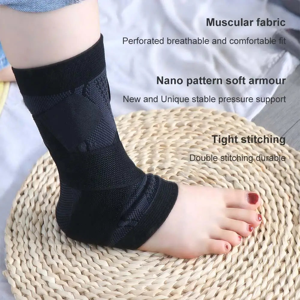 Retentor de tendão de Aquiles Nylon Elasticidade Pé BraceTop Preto Fixo Tornozelo Tornozelo Cinta Proteção para Pés Protetor de Pé Suporte para Tornozelo
