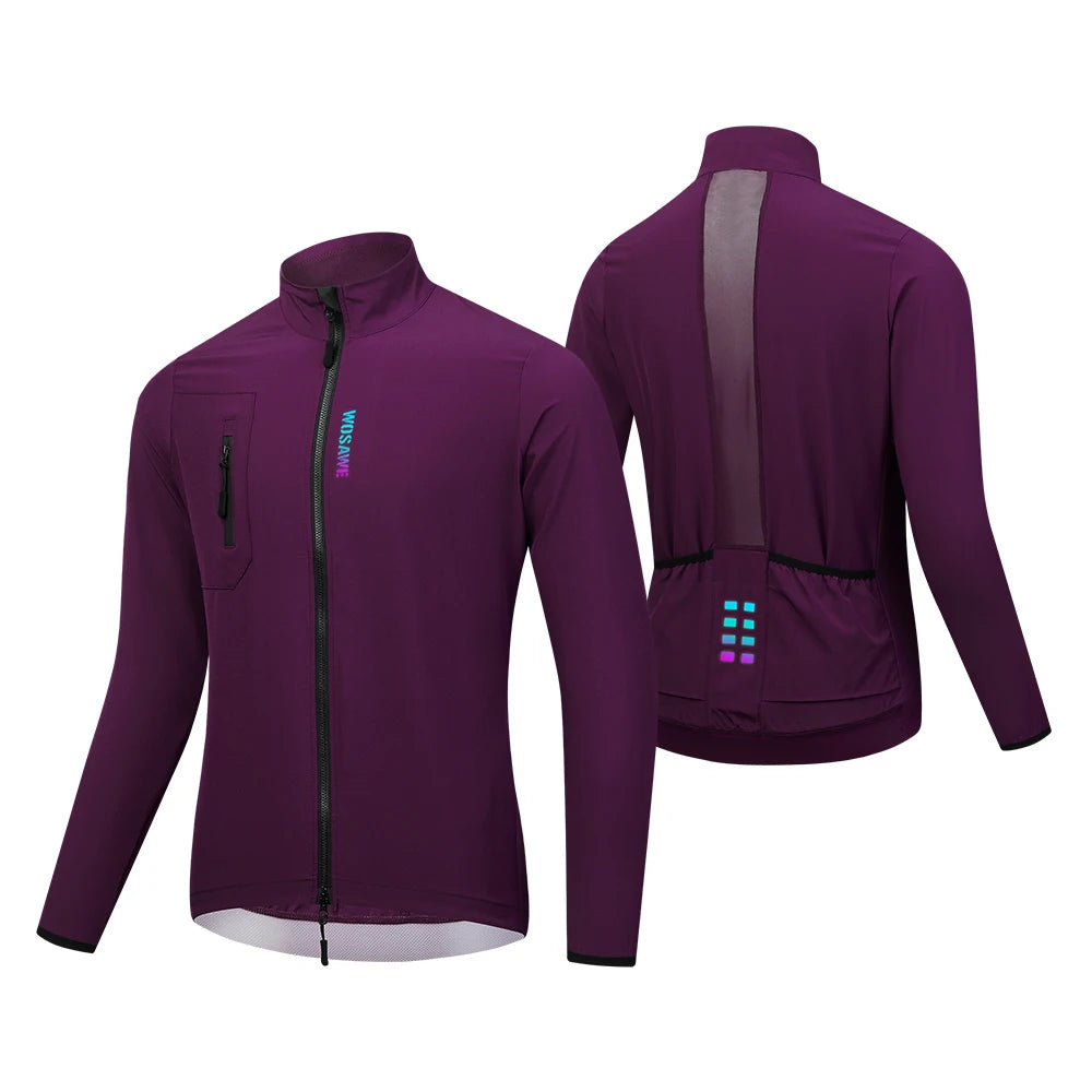WOSAWE Men's Cycling Windbreaker Gravel Man Bicycle Windshield Jacket Bike Vest Gilet MTB Racing Long Sleeve Coat Wind Jacket