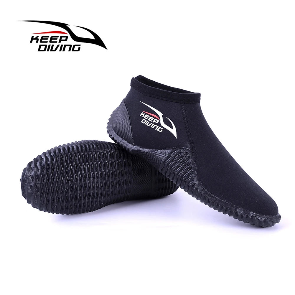 1 par de sapatos de água de 4mm, secagem rápida, bota de mergulho de cano baixo para pesca marítima, barco a motor, surf, windsurf, dropship