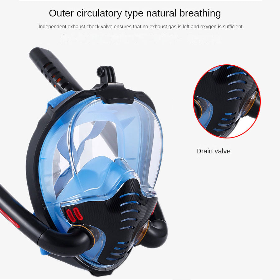 Snorkeling Mask Double Tube Diving Mask Adults Kid Swimming Mask Diving Goggles Self Contained Underwater Breathing Apparatus