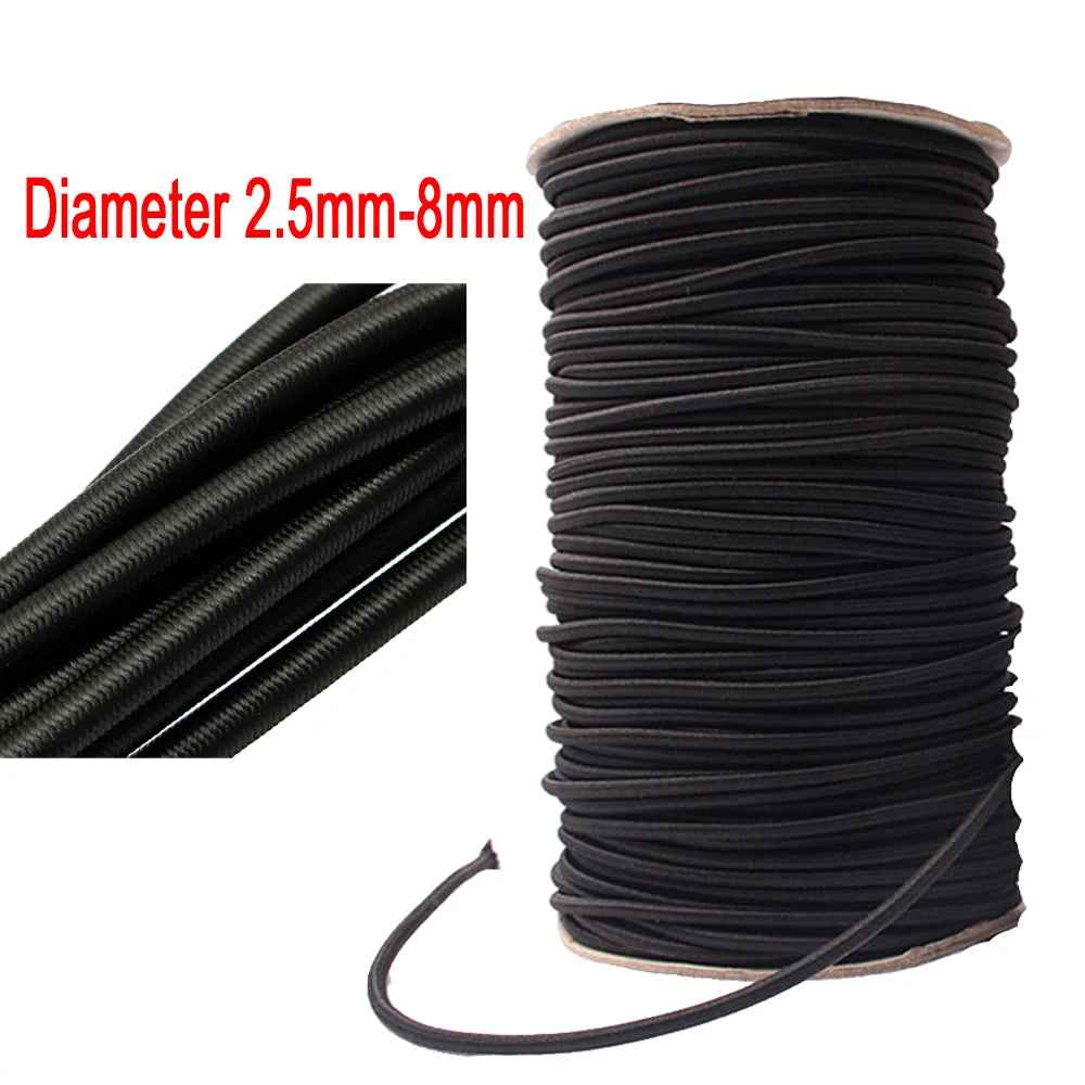 10 Meters Strong Elastic Rope Bungee Shock Cord Stretch String for DIY Jewelry Making Outdoor Project Tent Kayak Boat Backage