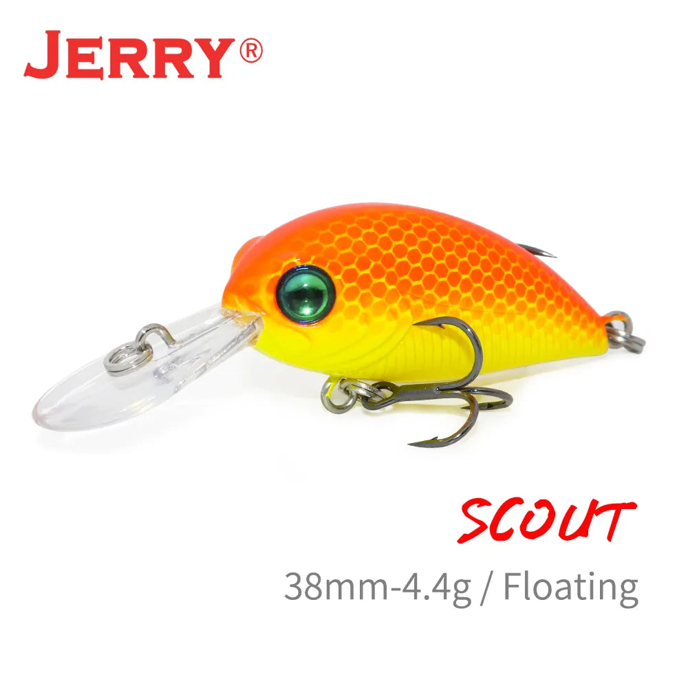 Jerry Scout Crankbait Deep Diving Crank Hard Baits 38mm 4.4g Wobbler Bass Perch Plastic Artificial Floating Fishing Lure