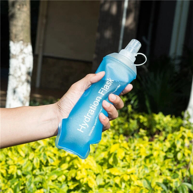 500ml Soft Flask Foldable Water Bag Portable Ultralight TPU Drink Bottle Outdoor Sport Hiking Camping Hydration Pack BPA-Free