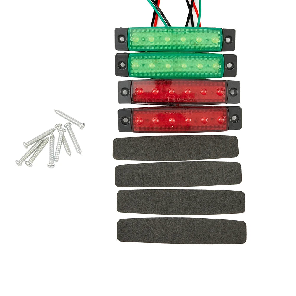 4pcs Red Green LED Lights For Boat 12V Navigation Light Marine Sailing Signal Lamp Yacht Accessories Waterproof