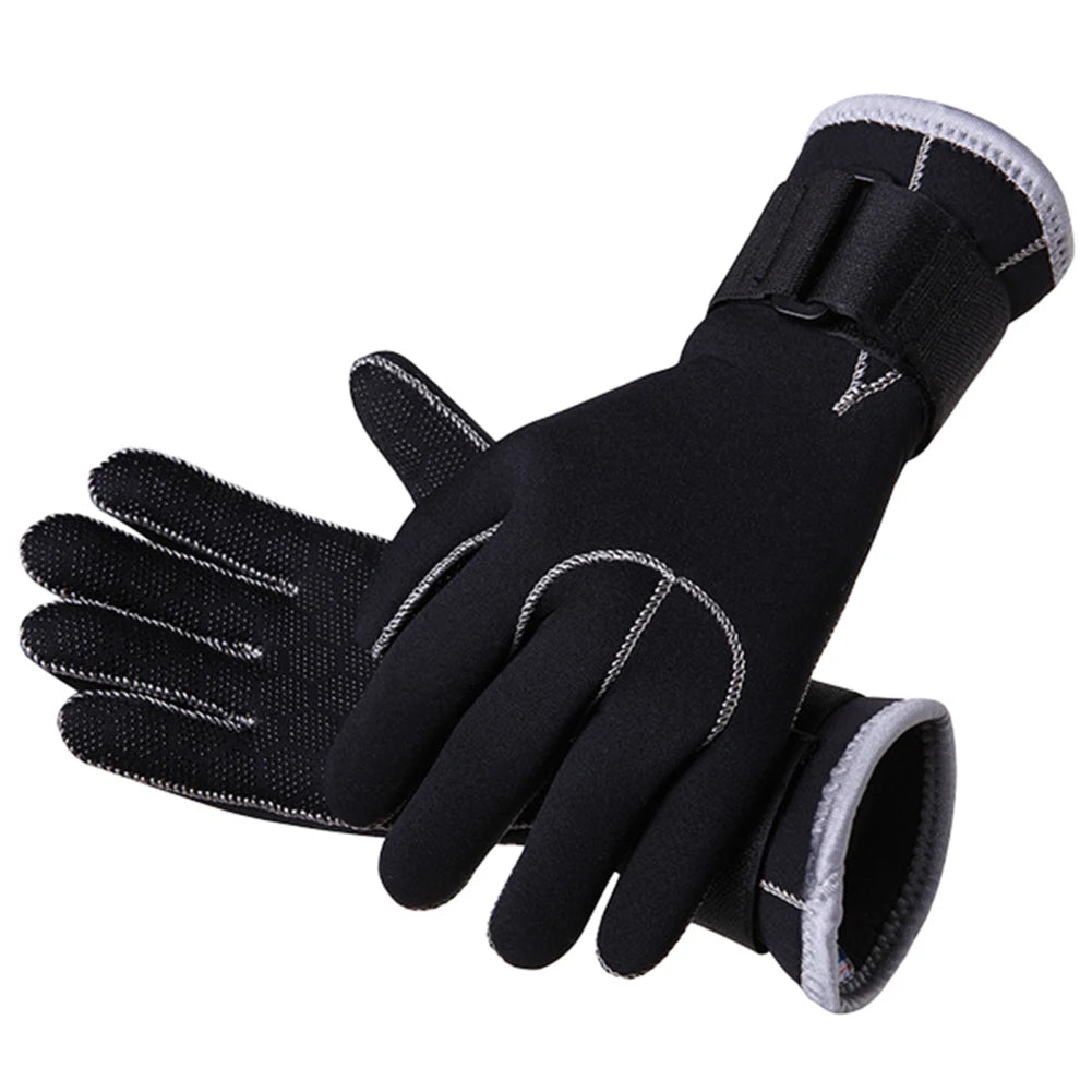 Neoprene Gloves 3mm Five Finger,Flexible Comfortable Fit Anti Slip Water Diving Surfing Gloves for Rafting Kayaking Spearfishing