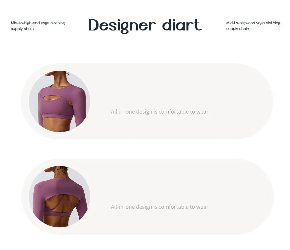 New Sports Camisole Yoga Long Sleeved Shawl Yoga Top Nude Fitness Yop Gym Push Ups Workout Top Running Sports Smock