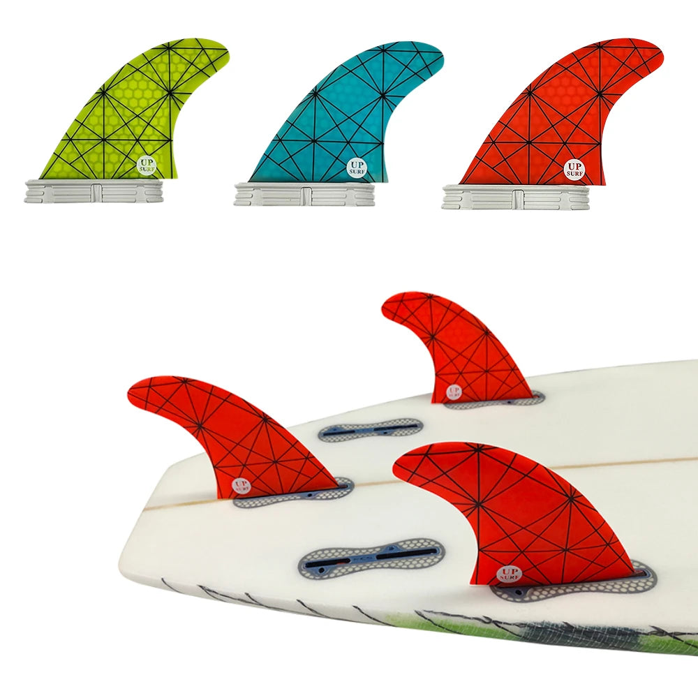 Surfboard Fins M Size Tri Fins Double Tabs 2 Surf Fins Surfboard Stabilizer UPSURF FCS 2 Fins Carbon Fiber Performance Core