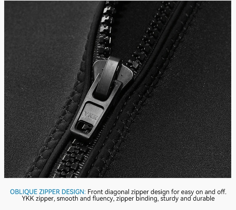 Men's 1.5mm Neoprene Hooded Diving Top Long Sleeves Wetsuit Jacket Split Sun Protection Anti-jellyfish Surfing Swimming Swimsuit