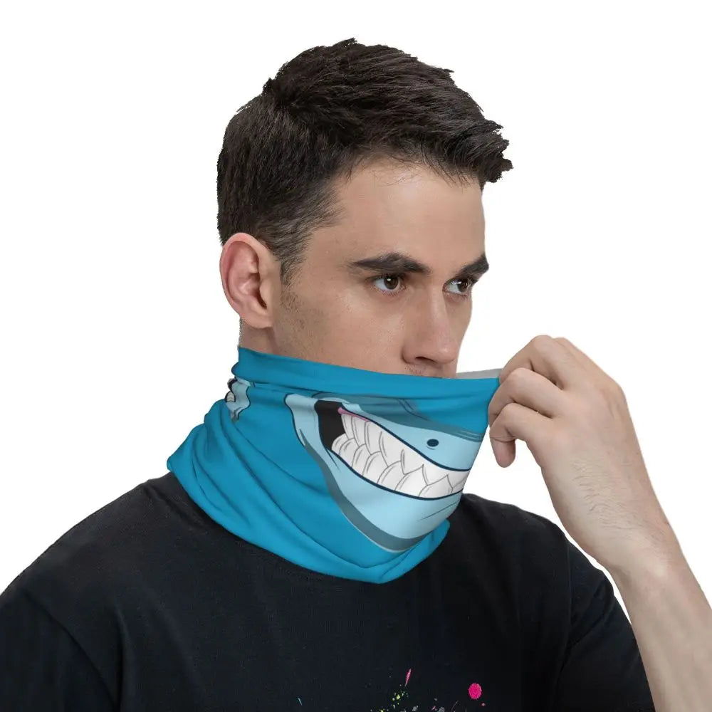 Shark Face Mask Bandana Neck Cover Printed Wrap Scarf Multi-use Cycling Scarf Outdoor Sports For Men Women Adult Washable
