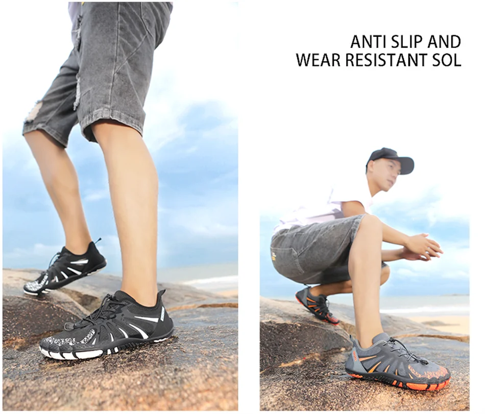 High Quality Cotton Lining Aqua Shoes Outdoor Beach Sandals Water Sports Upstream Shoes Comfortable Barefoot Wading Shoes Unisex
