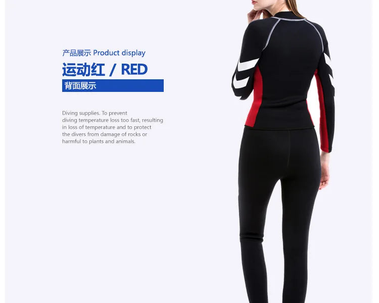 3mm Neopreno Wetsuit Surf Suit Pant Top Surfing Winter Swimwear Kitesurf Scuba Diving Suit Rash Guards Swimsuits Men Women