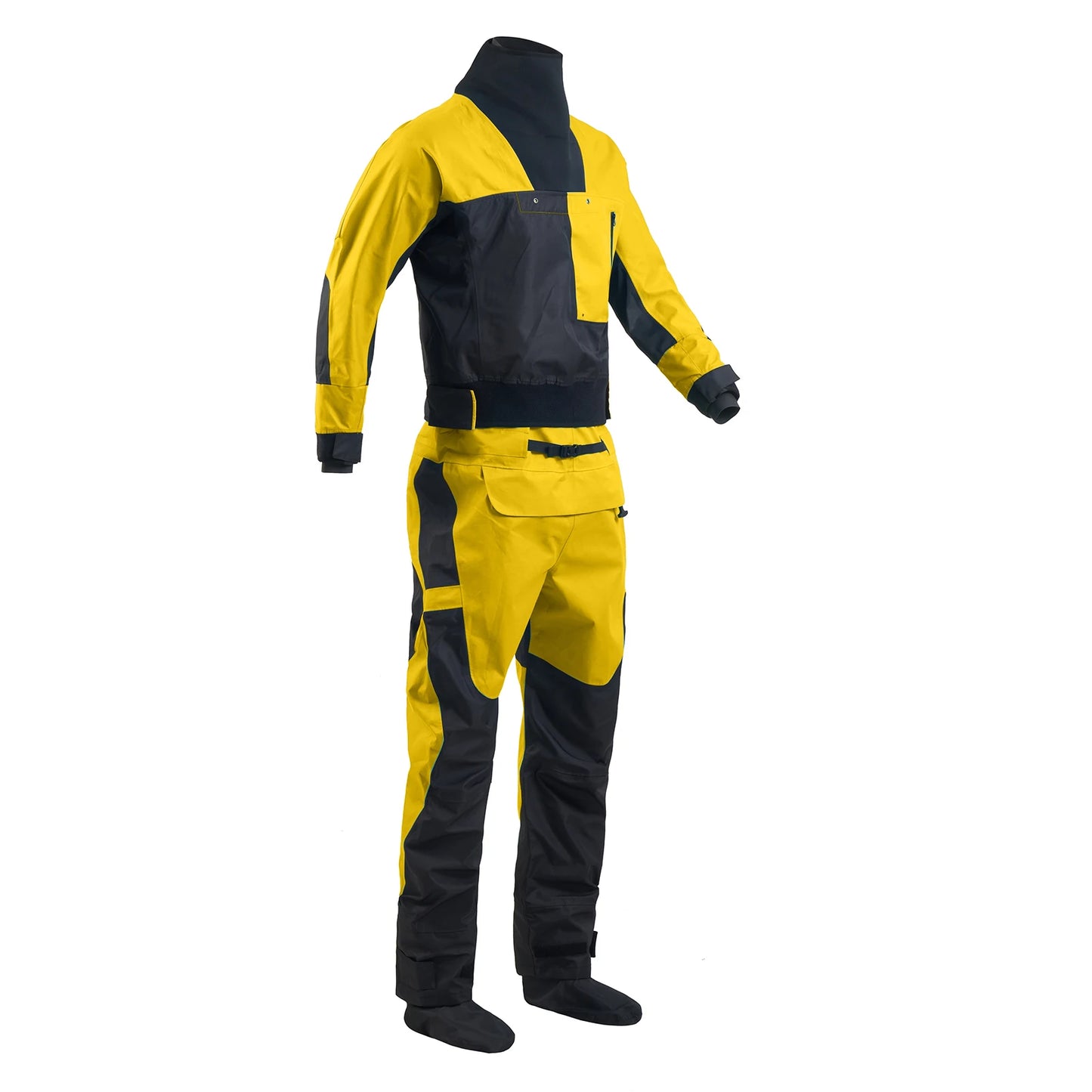 Men Drysuits Latex Cuff and Splash Collar Flatwater Paddling Waterproof Breathable Dry Suit DM32