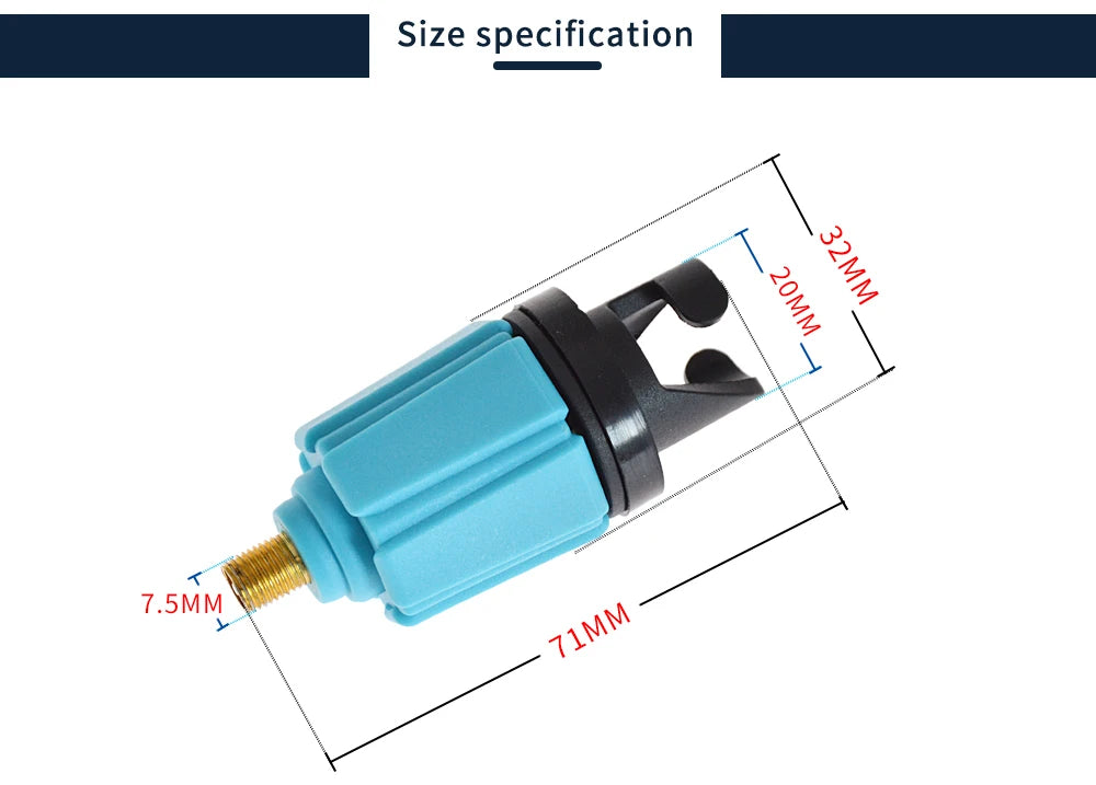 SUP Standup Paddle Board Valve Adapter Canoe Kayak Inflatable Pump Adaptor Air Valve Adapter  Accessories