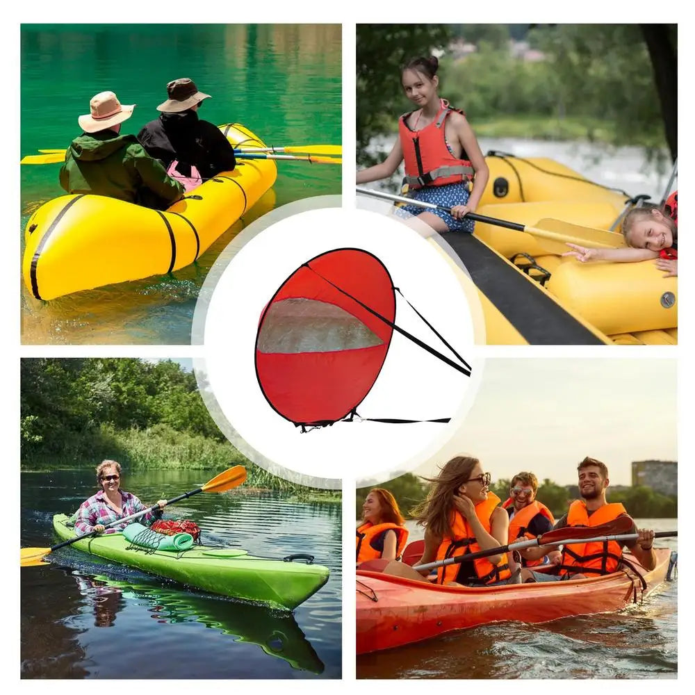 Wind Sail For Paddle Board Windsurfing Sails Paddleboard Kayak Sails With Clear Window Easy-to-Attach Paddle Board Shade Boating