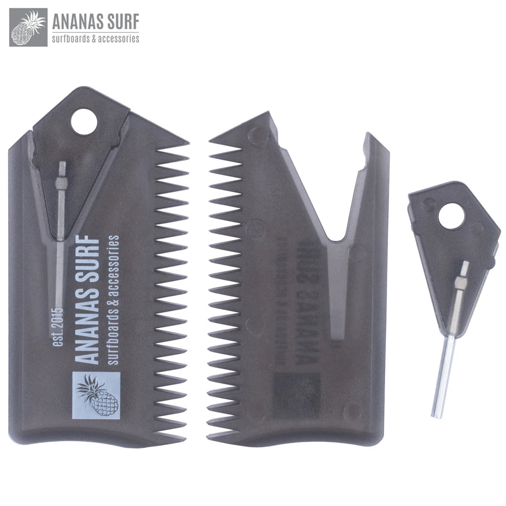 Ananas Surf Wax Comb Surfboard SUP Wax Remove Comb With Fin Key for Water Sports Surf