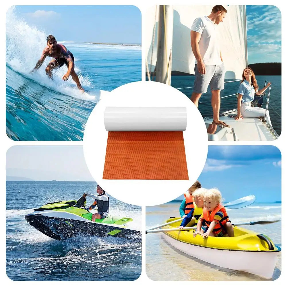 Surf Traction Pad Deck Grip Mat EVA Foam Boat Deck Mat Self-Adhesive Non-Slip Trimmable Sheet For Surfboard RV Yacht Kayak