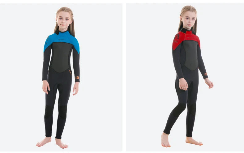 2.5MM Neoprene Wetsuit For Kids Thermal Full Swimsuit Youth Surf Scuba Diving Suit Underwater Freediving Set Thick Beach Wear