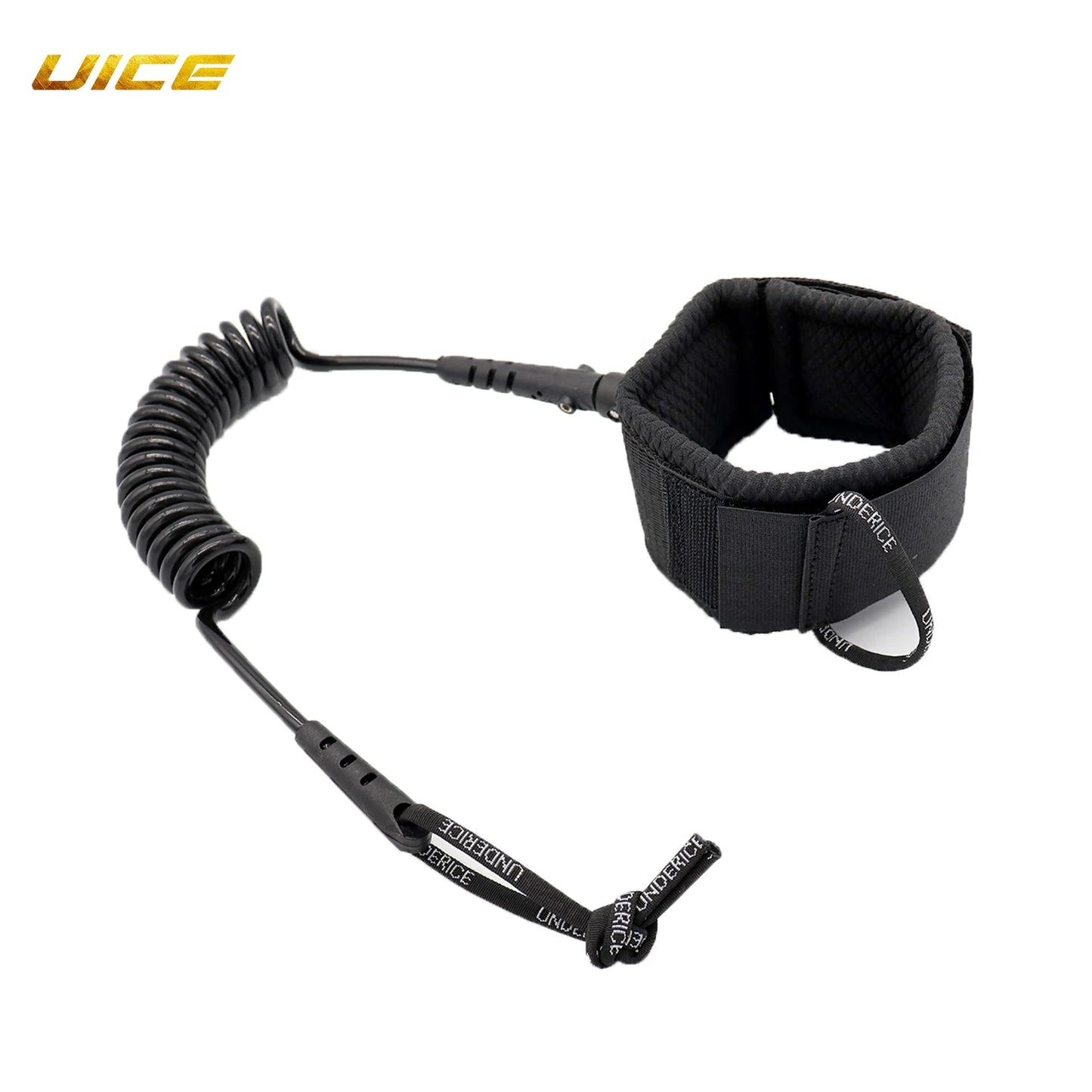 Surfboard Ankle Leash 5.5mm 5FT Surf Leash Surfing Elastic Coiled SUP Paddle Leash Super Strong Webbing Surf Leg Rope