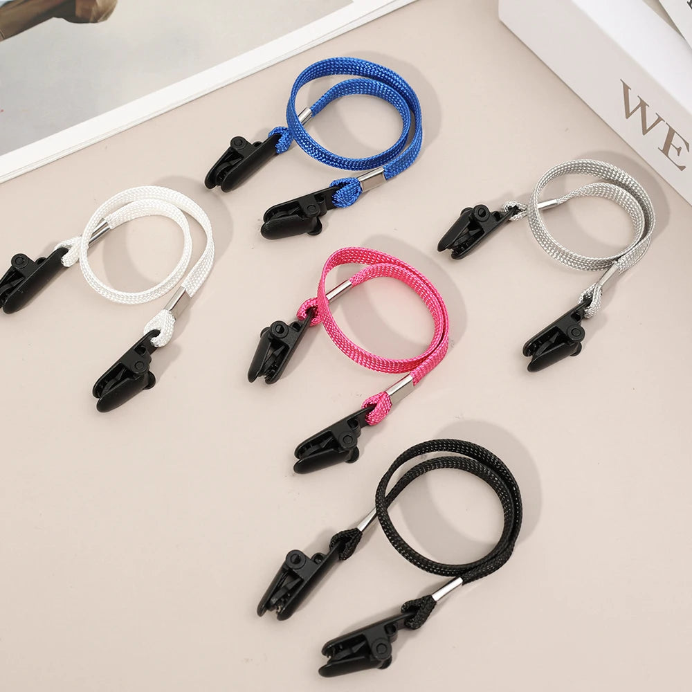 1/5pcs Cap Wind-proof Rope Hat Clips Cap Retainer Fishing Apparel Keeper with Cord for Golfing Fishing Boating Sailing Sports